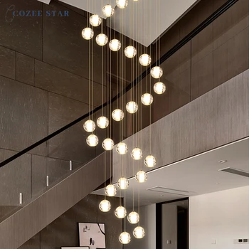 Moderné LED Osvetlenie Lustre Nordic Loptu Crystal Prívesok Visí Lampa Domáce Dekorácie Kuchyňa, Spálňa, Obývacia Izba Lesk