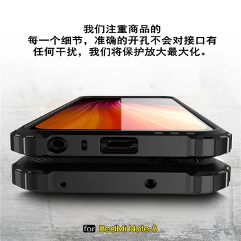 Pre Redmi Poznámka 8 Prípade Luxusné Robustný Hybrid Brnenie Prípade pre Xiao Redmi Poznámka 8 Pro Kryt Shockproof Príslušenstvo (XS0502)