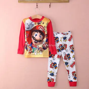 Super Mario, Baby, Deti, Chlapcov, Oblečenie Pre Voľný Čas Nastaví Odev Sleepwear Pyžamá Baby Chlapci Oblečenie Set Baby Chlapci Oblečenie Set Sa