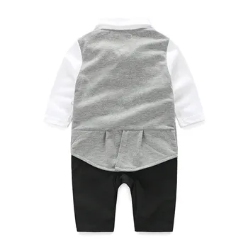 Baby boy oblečenie, detské odevy Novorodenca Dieťa Boys Noblesný Pán Onesie Romper Jumpsuit Svadobné Oblečenie deti chlapčenské odevy
