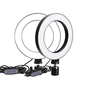 6 Palcový LED Prsteň Svetla Selfie Vyplniť Lampa Stmievateľné 3 Svetelné Módy pre Telefón, Živé Vysielanie Krúžok Tabuľke Vyplniť Svetla