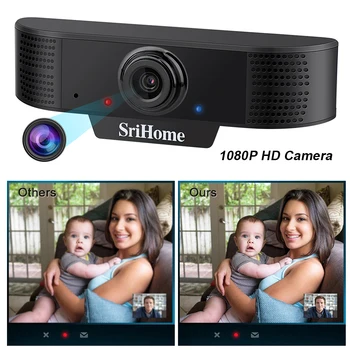 Mini Kamera Full HD 1080p Usb Kameru Webkameru Auto Focus 1920*1080 Web Kamera na Počítač s Mikrofónom Pre OS Windows10/8