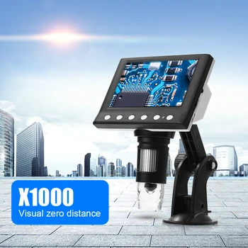 1000X Elektronické 4.3 Palcový Displej VGA, Digitálny Mikroskop 8 LED zväčšovacie sklo