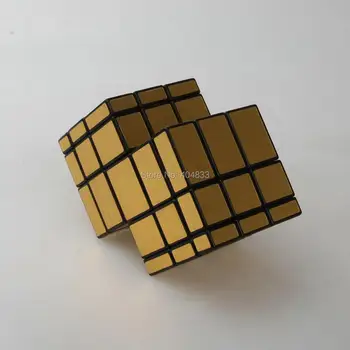 CubeTwist 2 Siamské Zrkadlo Kocky Čierne Zlato/Striebro Cubo Magico Nálepky Twist Puzzle Vzdelávacie Hračka Drop Shipping