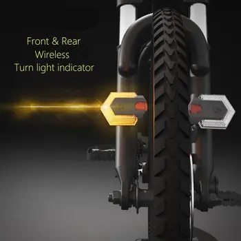 1 Nastavte Bicykli smerovku Predné, Zadné Svetlo Smart Bezdrôtové Diaľkové Ovládanie Bicykla koncových svetiel Cyklistické Bezpečnostné Výstražné LED zadné svetlo