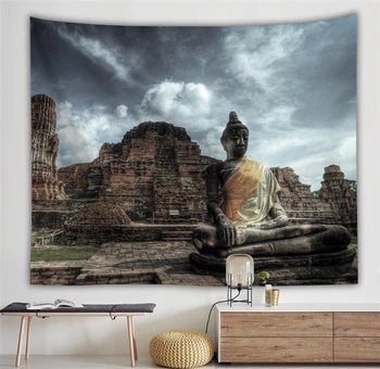 Starovekej Indii Buddha Gobelín Strom Krajiny Psychedelic Čakra Tém Stene Visí Mandala Stenu, Koberce, Umelecké Pozadie Jogy Deka