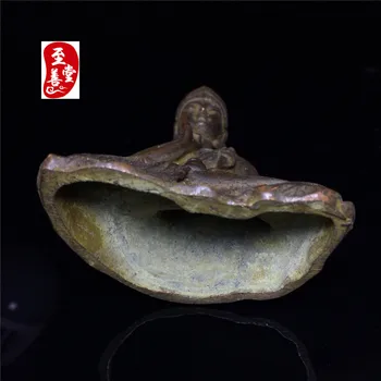 Kolekcia Kaiguang medené výrobky, čistej medi, Fengshui ornament, malý Buddha pre bohatstvo