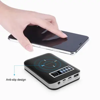 4x 18650 Batérie DIY Qi Bezdrôtovú Nabíjačku USB Typu C PD Rýchlo Nabiť Power Bank Box púzdro pre Mobilný Telefón, Tablet PC