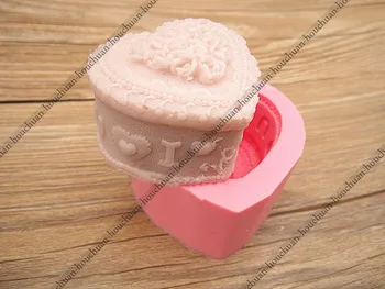 3D Ruže Kvet Kytice MILUJEM ťa Milovať Srdce Mydlo Formy Chocolate Cake Zdobenie DIY Formy Nástroje Na Valentína