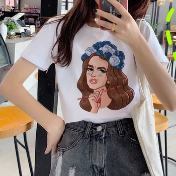 Lana Del Rey Harajuku Ullzang T Shirt Ženy Zábavné Vytlačiť Fanúšikov T-shirt 90. rokov Grafické Estetické Tričko kórejský Štýl Top Tees Žena