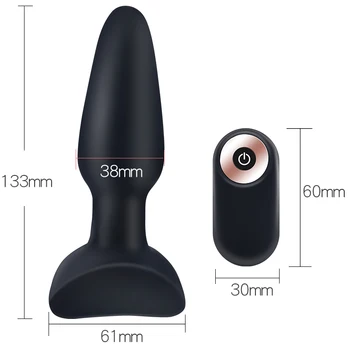 Diaľkové Zadok Plug 7 Frekvencií Vibrácií Magnetizmus Jazdy Vplyv Vlna Análny Zástrčky BDSM Hračky Intímne Tovaru Na Masáž Prostaty