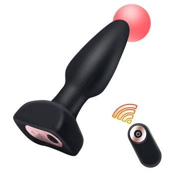 Diaľkové Zadok Plug 7 Frekvencií Vibrácií Magnetizmus Jazdy Vplyv Vlna Análny Zástrčky BDSM Hračky Intímne Tovaru Na Masáž Prostaty