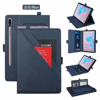 Shell Samsung Galaxy Tab S6 SM-T860 T865 10.5 Palcový 2019 Smart Kožené Tabletu Ochranu Prípade Flip Peňaženku Stáť Kryt Coque+pero