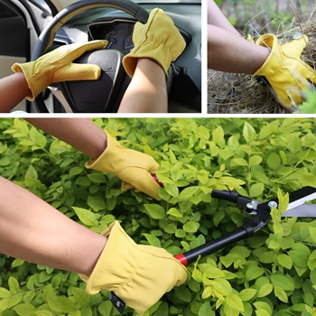 Pracovné Rukavice Plný Kožené Vodičské rukavice Muži Na Motorke Záhradníctvo Bezpečnostné Ochranné Ovocie Vychystávanie