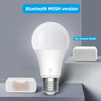XIAO Mijia E27 Žiarovka Smart LED Žiarovky Hlasové Ovládanie Bluetooth Hudby Reproduktor Časovač LED Žiarovky Osvetlenie Lampa pre Domácnosť