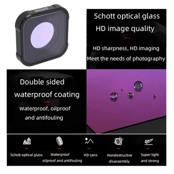 Go pro Príslušenstvo pre Gopro Hero 9 Späť Mini Objektív Filter ŽÚ4 8 16 32 46 CPL MC-UV Star Potápanie Filter