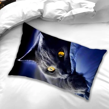 3D Mačka posteľná bielizeň Set pre Dievčatá Chlapci Roztomilé Farebné Mačka Vzor prehoz cez posteľ 3 Ks Bold Farba Čierna Zvierat Perinu Nastaviť
