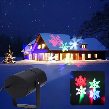 Nepremokavé Vonkajšie Snowflake LED Svetlo Pohybujúce sa Snehu Laserový Projektor Vianočné Čítanie Projekcie Svetla 2021 Nový Rok Party Decor