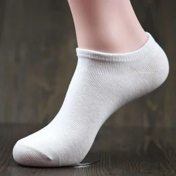 10 Párov Žien Priedušné Ponožky Športové ponožky Farbou Loď ponožky Pohodlné Bavlnené Ponožky Biela Čierna Zmes