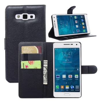 Peňaženky, Kožené puzdro Flip Pre Samsung Galaxy A7 A700 A7000 A700F A700FD Kožené zadný Kryt prípade so Stojanom Etui Coque funda>