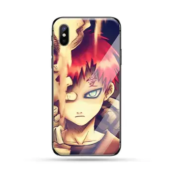 Anime NARUTO Gaara Telefón Prípade Tvrdeného skla Pre iphone 6 6 7 8 plus X XS XR 11 PRO MAX