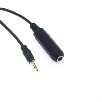Vysoká kvalita 6.35 mm Jackto 3,5 mm jack pre slúchadlá, audio predlžovací kábel 6.35 žena na 3,5 muž mono audio adaptér, kábel 1,5 m
