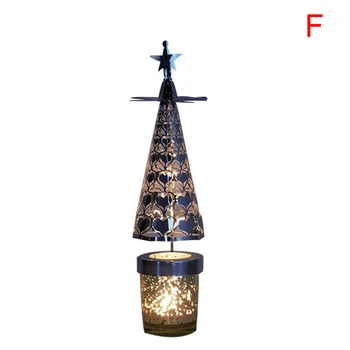 Vianočné Náladu Tepla-Powered Spinning Candleholder Kovové Rotujúce Svetlo pre Domáce Vianoce, Nový Rok TB Predaj