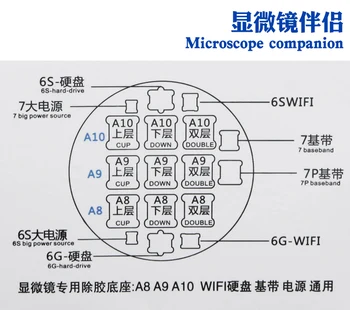 Mikroskop okrem gumy soled WIFI baseband A8A9A10 pevného disku napájanie okrem gumy umiestnenie slotu