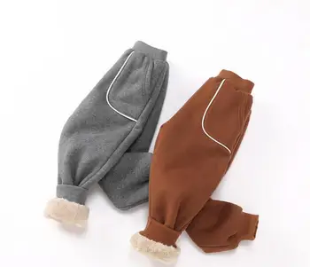 Nové detské nohavice chlapčeka nohavice plus velvet hrubé teplé zimné dieťa, detské nohavice deti móda chlapčeka teplé nohavice