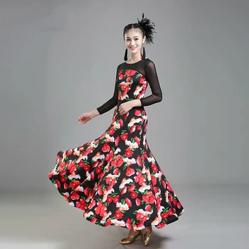 4 farby Lady Spoločenský Tanec Šaty Moderného Tanca Kostým Súťaž žien Valčík Tango Foxtrot Quickstep šaty Podpora