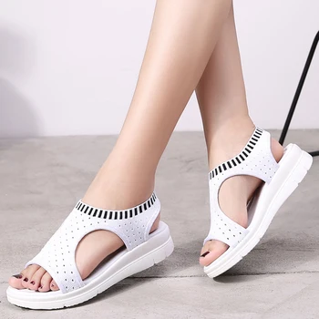 Ženy Sandále 2020 Nové Ženské Topánky Žena Lete Klin Pohodlné Sandále Dámske Slip-on Ploché Sandále Ženy Sandalias