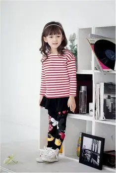 Pudcoco Nové Detská Móda Jar Jeseň Girl Deti Oblečenie Strečové Nohavice, Sukne Cartoon Mickey Minnie Legíny