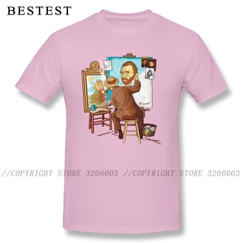 Vtipné pánske Tričko Van Gogh Triple autoportrét Otec Deň Bavlny O Krk Novinka Topy Tees Vytlačené T Shirt Vlastné T-shirts