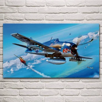 F6f 3 vysokej rýchlosti lietadla, rakety, umelecké diela obývacia izba výzdoba domov, steny, textílie, art decor plagát KM304
