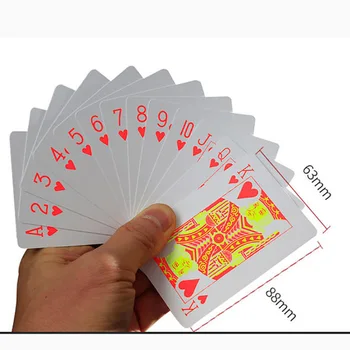Fluorescencie PVC Pokerové Karty, Matné Nepremokavé Plastové Hracie Karty Na Darčekové/Party/Rodina