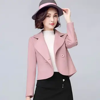 Xiao Nizi kabát žena krátke odseku jeseň a v zime roku 2019 nové dámske vlnené zahusťovanie malé vyhovovali vlnené kabát