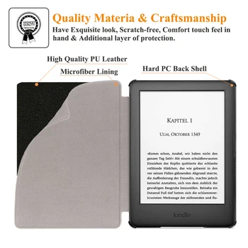 Magnetické puzdro Smart Cover Pre Amazon All-Nový Kindle 10. Generácie 2019 vydania SlimShell Pre Kindle 2019 Prípade Smart Prebudiť Spánok