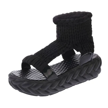 Obuv Ženy Sandále 2019 Letné topánky Sandále na platforme flip flops gladiator Spodnej Ženy, Topánky, obuv, podpätky 688W