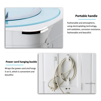 Mini electric odvodňovanie stroj Home/ubytovni 9 kg kapacita oblečenie dehydrator T90-988 semi-automatické oblečenie na vlasy 220v 160w