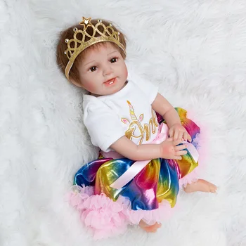 Vysoká kvalita reborn batoľa princezná dievča bábiku Silikónové vinyl rozkošný Realisticky Dieťa Bonecas dievča bebe reborn bábiky menina dary