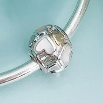 925 Sterling Silver Perličiek Vydlabaných Plné Lásky, Korálky Fit Ženy Pandora Náramok & Náhrdelník Diy Šperky
