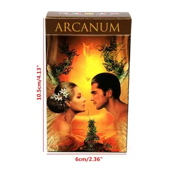 Anglické Arcanum Tarot 78 Karty Paluby Tajomné Veštenie Oracle, Hrá Karty Rodinnú Oslavu Dosková Hra