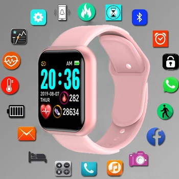 Digitálny Smart športové hodinky Ženy hodinky digitálne led elektronické náramkové hodinky Bluetooth fitness hodinky Mužov, deti hodín balíček