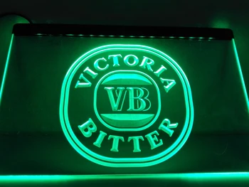 LE179 - Victoria Horkú VB Pivo Bar, Pub, LED, Neónové Svetlo, Prihláste domova remeslá