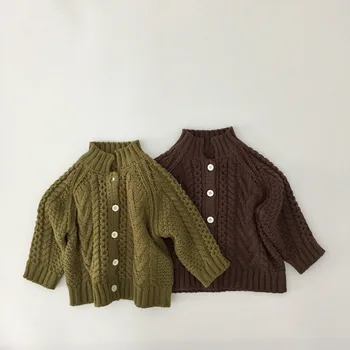 Nové Chlapčenské Svetre Jeden Prsia Chlapci Vesty Kórejské Deti Knitwear