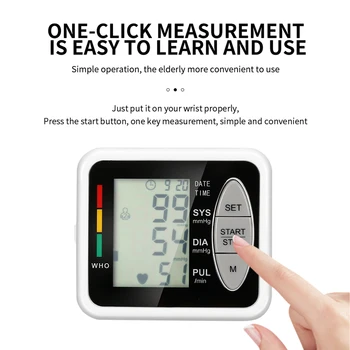 Domácností Na Zdravotnú Starostlivosť Sphygmomanometer Digitálne Blood Presure Meter Monitor Tepovej Frekvencie Pulzu Prenosné Smart Krvný Tlak Meter