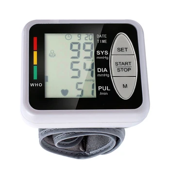 Domácností Na Zdravotnú Starostlivosť Sphygmomanometer Digitálne Blood Presure Meter Monitor Tepovej Frekvencie Pulzu Prenosné Smart Krvný Tlak Meter