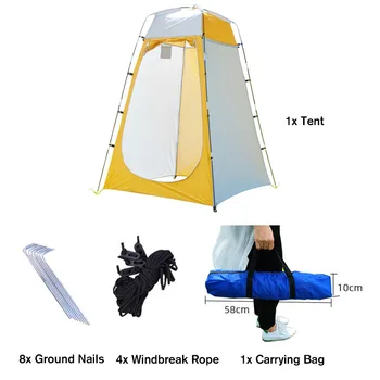 Prenosné Vonkajšia Sprcha Vaňa Zmena Montáž Izba Camping Stan Shelter Pláži ochrany Osobných údajov Wc stan pre Outdoor Camping Cyklistika