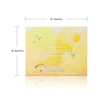 LAMUSELAND 12 Farieb Očné tiene Paletu Matný Lesklý Eyeshadow S Zrkadla 14.4 g #LA5001-3