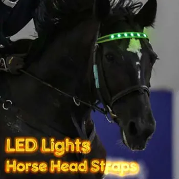 34×2,5 cm Dlhé LED Jazda na Koni Hlavu Dekorácie Svetelné Rúry Kone Jazdecké Jazdecké Sedlo Halters Kôň Starostlivosti #F5